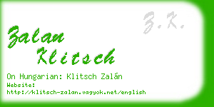 zalan klitsch business card
